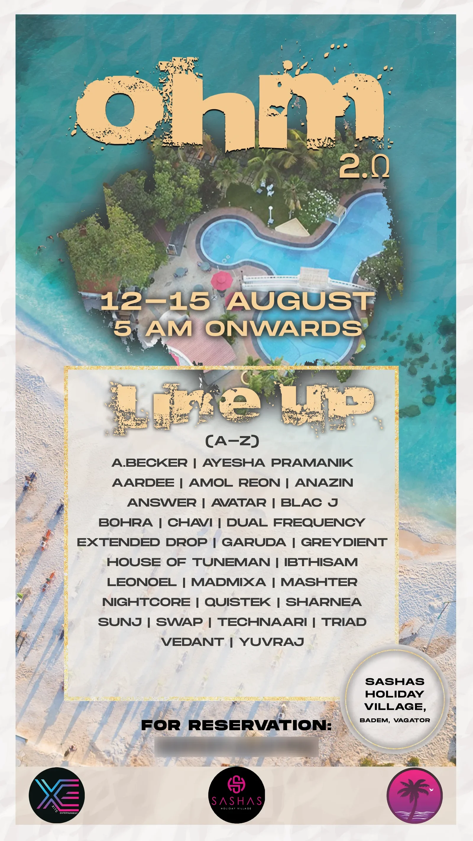 Ohm 2.Ω — the full A–Z line-up, 12–15 August